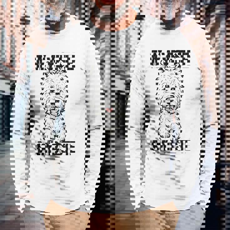 私のウェスティは私のベスティー 長袖Tシャツ 高齢者への贈り物