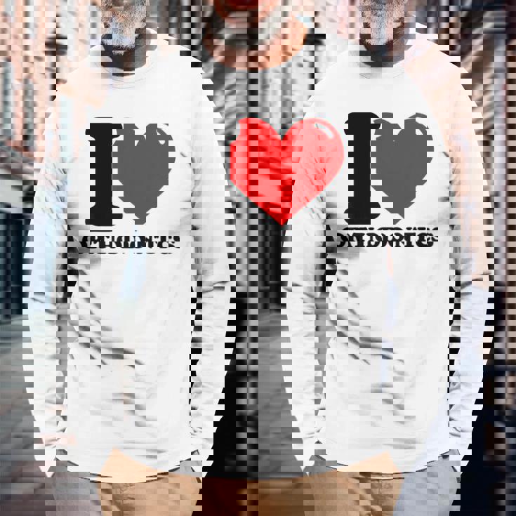 私は歯科矯正が大好きです 長袖Tシャツ 高齢者への贈り物