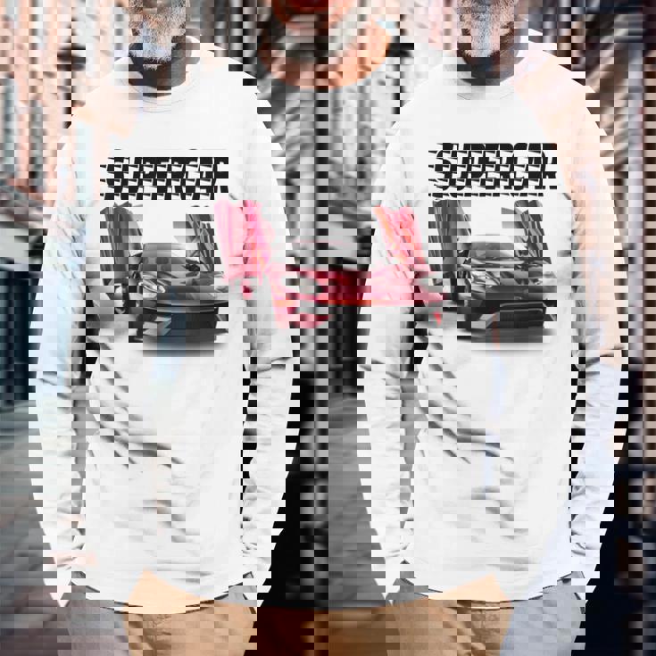 素敵なエキゾチックなスーtシャツ。スポーツカー愛好家に最適。 長袖Tシャツ 高齢者への贈り物