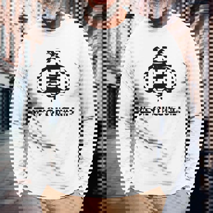 蜂 ユアセルフ 養蜂家 蜂蜜 ギフト 長袖Tシャツ 高齢者への贈り物