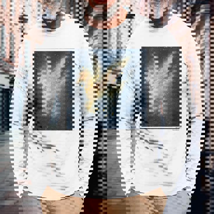 詩とメルヘン 牧野 鈴子 ペガサス 長袖Tシャツ 高齢者への贈り物