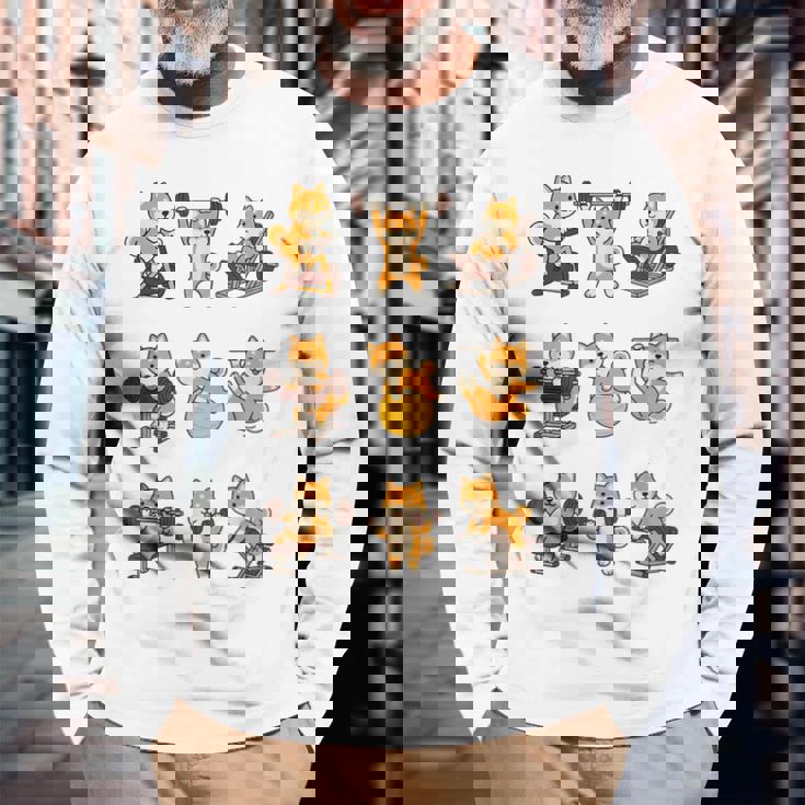 面白いtシャツ 柴犬 筋トレ ジム イヌ グッズ かわいい おもしろ 面白い 服 ネタ おもしろtシャツ 長袖Tシャツ 高齢者への贈り物