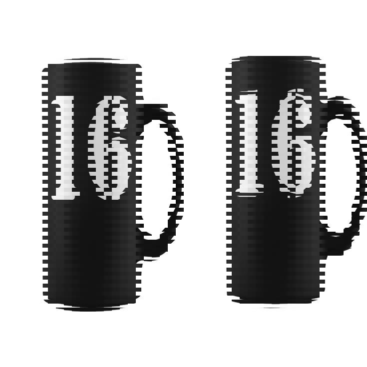 16番 16番 番号付き コーヒーマグ