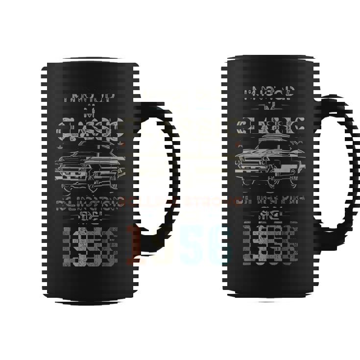 1956年生まれ、70歳の誕生日 クラシックカー コーヒーマグ