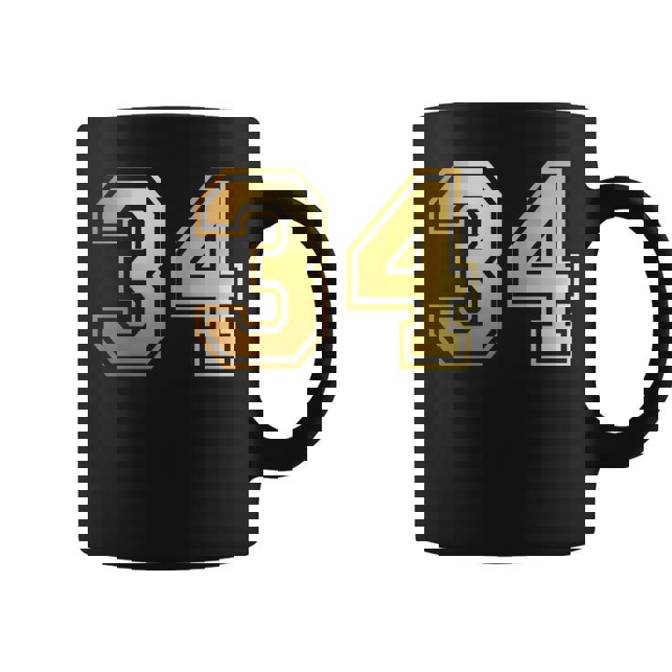 34 ナンバー34 チーム スポーツ グラフィック 代表チームのマッチング 長袖tシャツ コーヒーマグ