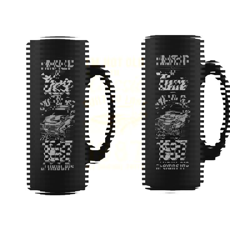 39歳の誕生日 1987年生まれのクラシックカー コーヒーマグ