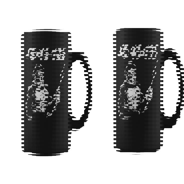 4545135、面白いゴリラリフティングスクワットベンチプレスジム数学 コーヒーマグ