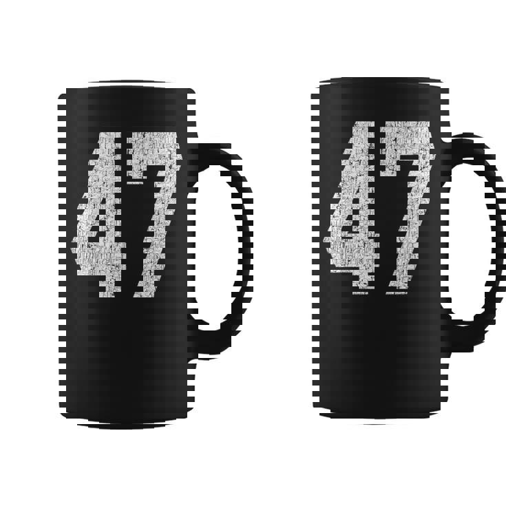 47 ジャージユニフォーム バーシティ スポーツ番号 47歳の誕生日 コーヒーマグ