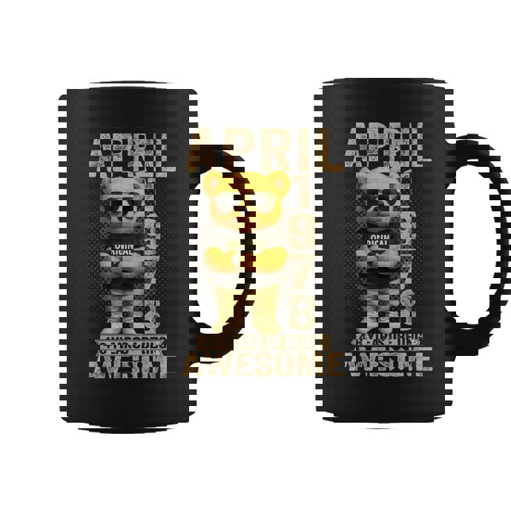 48歳 1978年4月 テディベア 48歳 誕生日 男性 女性 コーヒーマグ