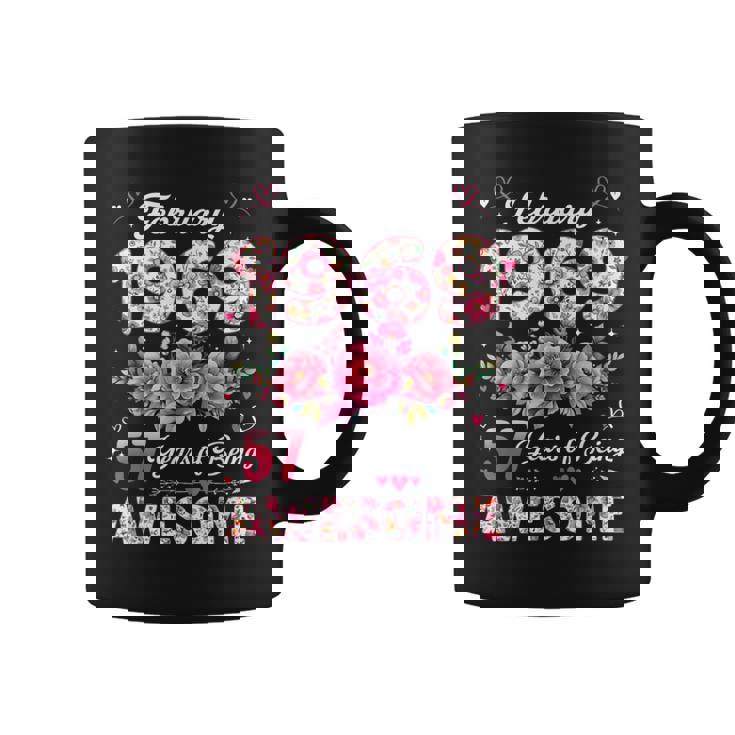 57歳 1969年2月 花柄 57歳 誕生日 男性 女性 コーヒーマグ