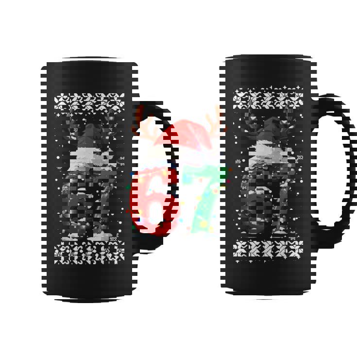 6 7 Couple Pajamas Six Seven Matching 67 Ugly Christmas Coffee Mug