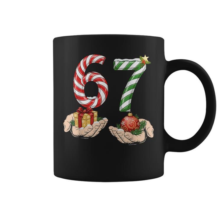 6 7 Meme 67 Christmas Pajamas Holiday Gen Alpha Slang Coffee Mug