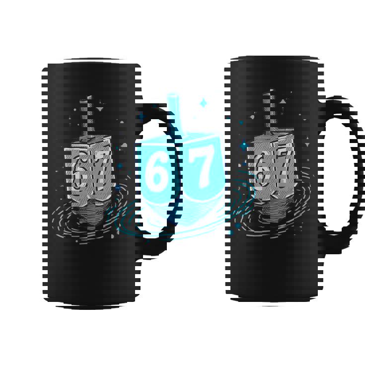 67 Hanukkah Six Seven Bruh Chanukah Dreidel Menorah 6 7 Meme Coffee Mug