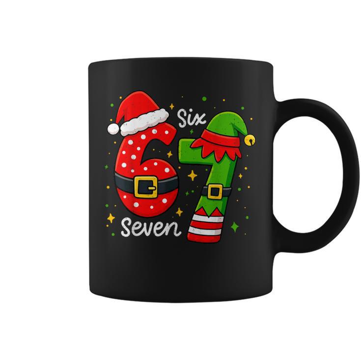 67 Meme Six Seven Elf Christmas Gen Z Alpha Meme Slang Coffee Mug ...