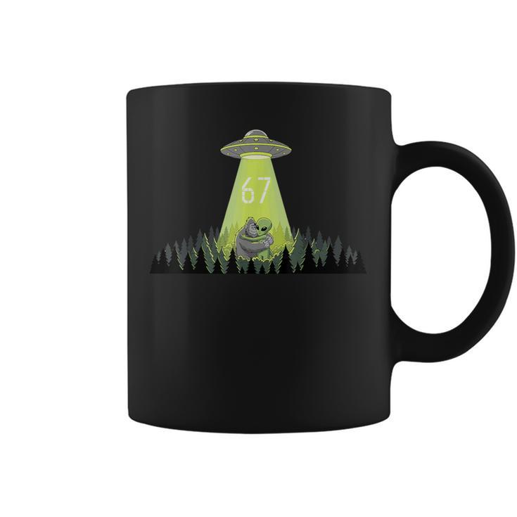 67 Six Seven Gen Alpha Slang Alien Bigfoot Coffee Mug | Mazezy