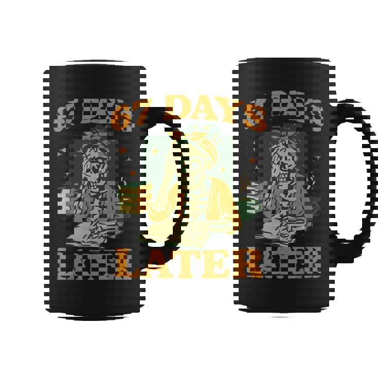 67Th Day Of School Teacher Skeleton 6 7 Meme Six Seven Coffee Mug