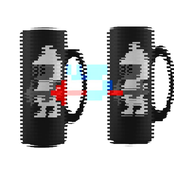 8ビット80年代レトロクラシックビデオゲームキャラクターダグヒーロー コーヒーマグ