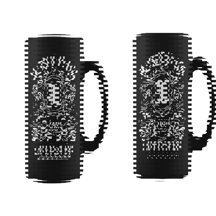 90歳のヴィンテージハッピー90歳の誕生日に神に祝福 コーヒーマグ