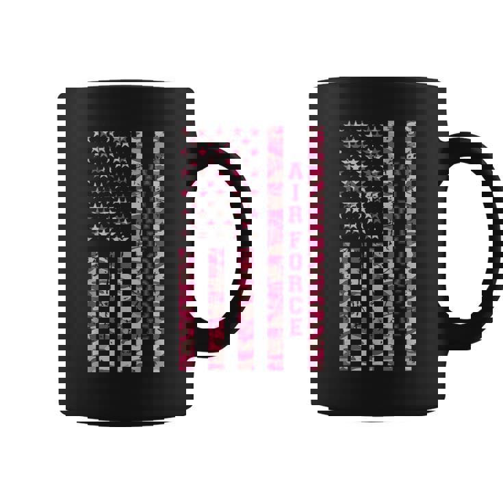 Air Force Military Branch Aviation Pink Camo USA Flag Coffee Mug