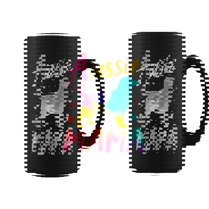 Australian Shepherd Mama Colorful Australian Shepherd Mom Coffee Mug