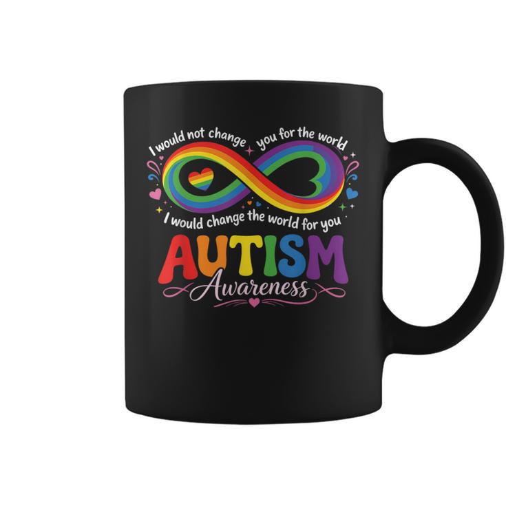Autism Mom Awareness Rainbow Infinity Neurodiversity Heart Coffee Mug