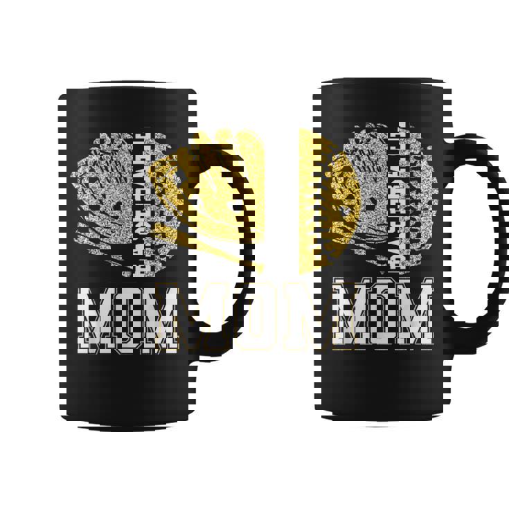 Baseball Mom Game Day Baseball Season Mama Girl Gold Coffee Mug
