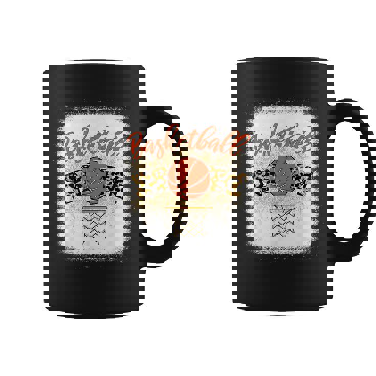 Basketball Mom Bleached Leopard 母の日 バスケットボール ママ コーヒーマグ