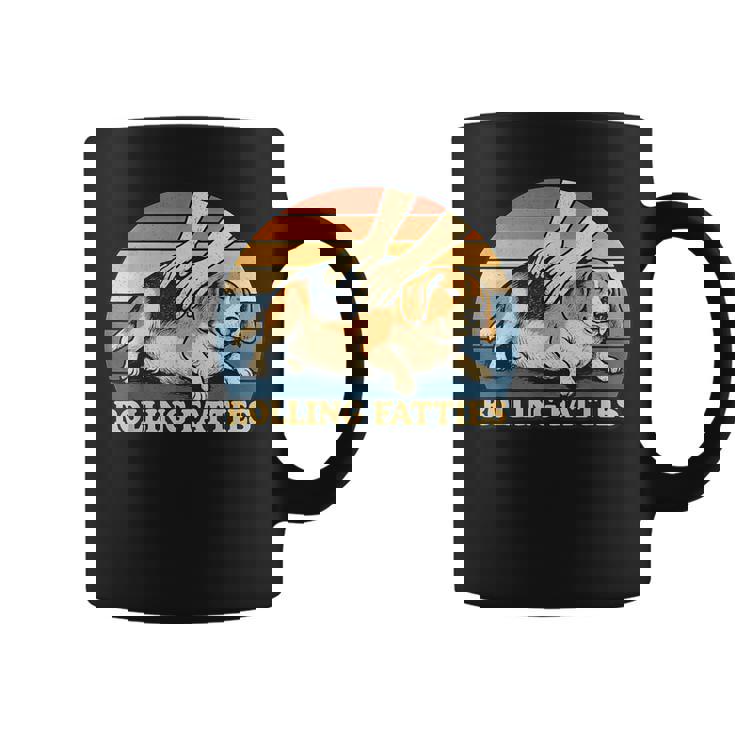 Beagle Rolling Fatties 駄洒落ジョーク 犬好き コーヒーマグ