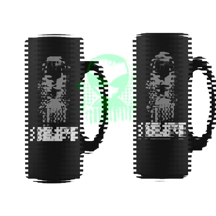 I Believe In Aliens Retro UFO Space Vibes Cosmic Lover Coffee Mug