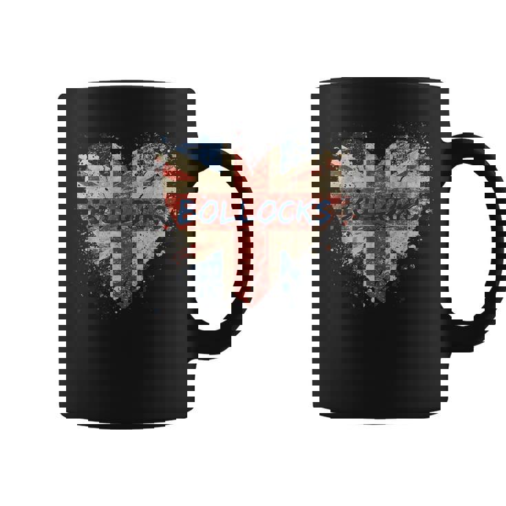 Bollocks ヴィンテージ 英国ユニオンジャック ハートペイント 飛び散り コーヒーマグ