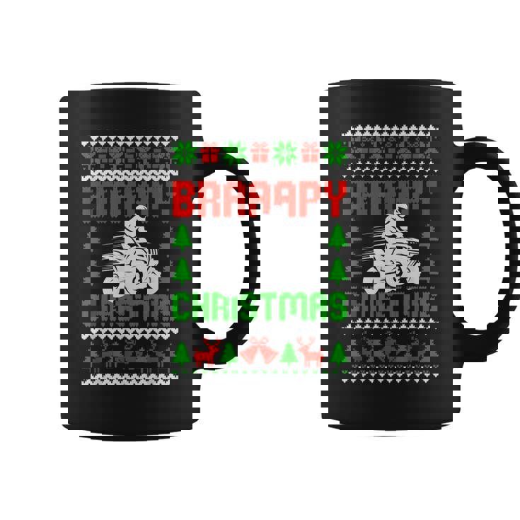 Braaapy Christmas Dirt Bike Ugly Sweater Christmas Motocross Coffee Mug