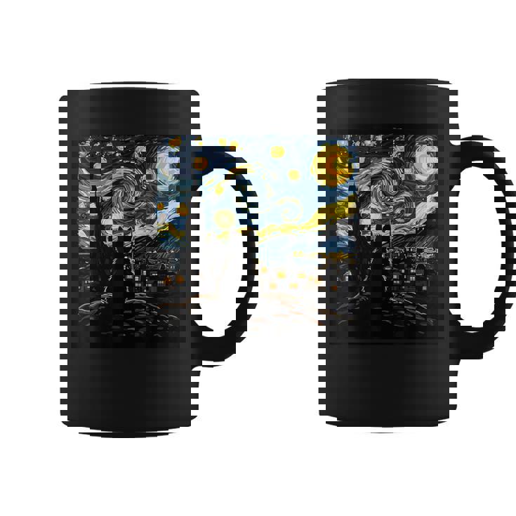 Cat Starry Night Van Gogh Cat For Cat Lover Cat Mom Cat Dad Coffee Mug
