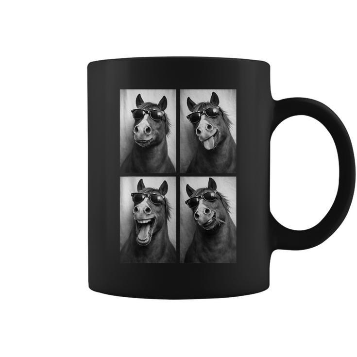 Cool Horse Sunglasses Photobooth Farm Animal Stallion Coffee Mug