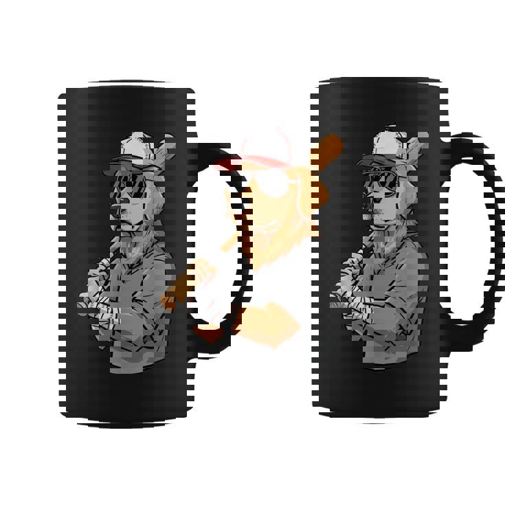 Cool Sports Dog Baseball Theme Playful Puppy Vibes Coffee Mug