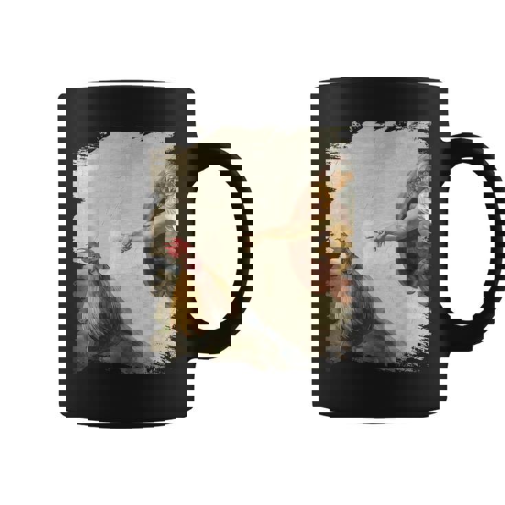 Creation Of Chicken Adam クラシック ミケランジェロ ニワトリ ファニー コーヒーマグ