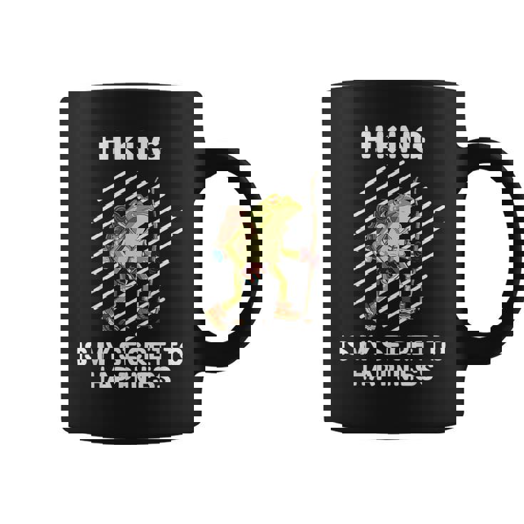 Cute Frog Hiking Is Myecret To Happiness カエル コーヒーマグ