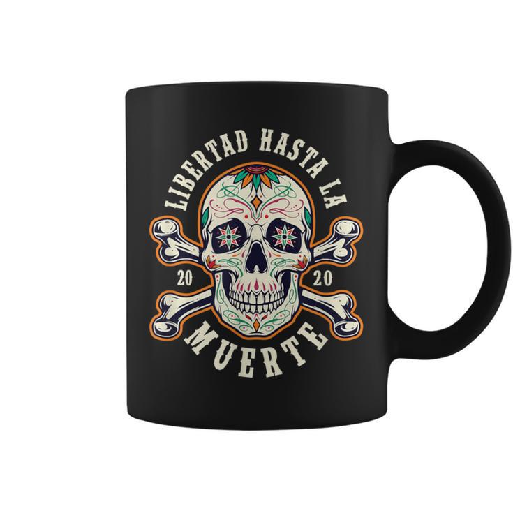 Dia De Los Muertos Tête De Mort Libertad Tasse