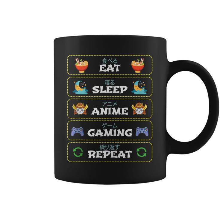 Disfraz De Regalo Eatleep Anime Gaming Repeat Paraideojuegos In Mangas Taza de café