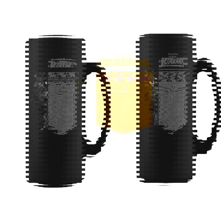 Dreamworks Dragons Toothless Leather Faux Pocket コーヒーマグ