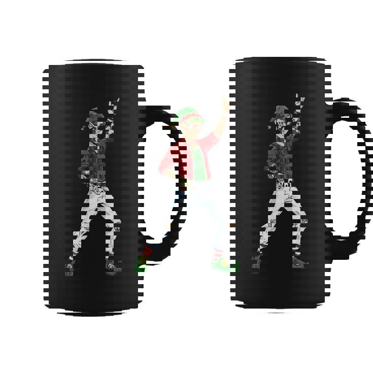 Elf Rock Hand Sign Language Christmas Rock Music Lover Coffee Mug