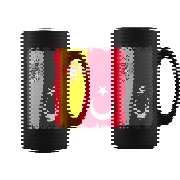 España Turquía Bandera Española Raíces Turcas Taza de café