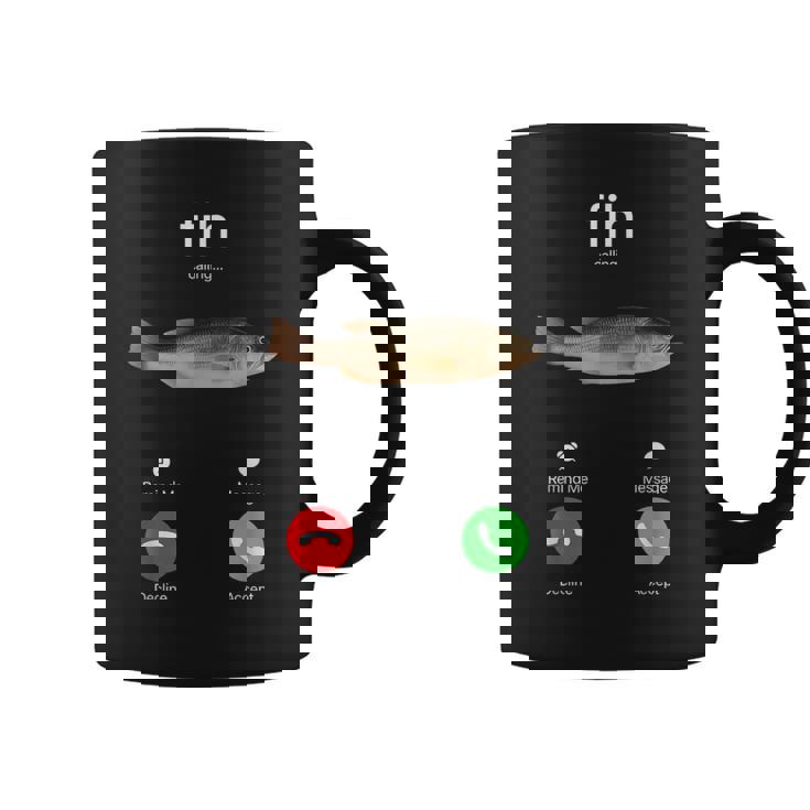 Fih Calling Accept Or Decline 面白い釣りミーム フィッシャーマン コーヒーマグ