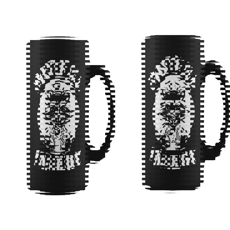 First Of All I'm A Delight アライグマ 看護師 面白い 長袖tシャツ コーヒーマグ