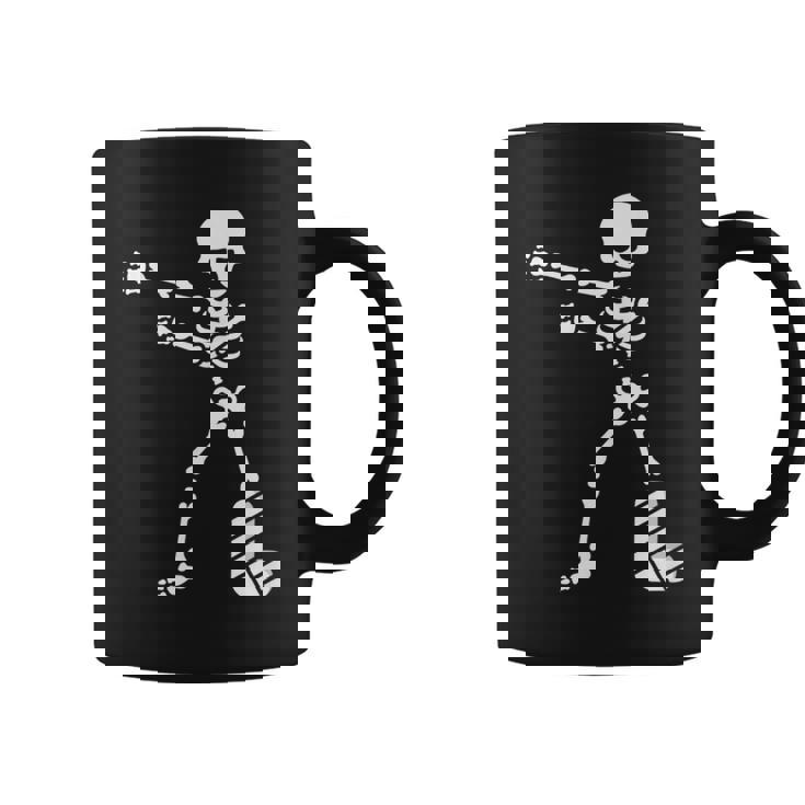 Floss Dance Flossing ダンス 足の骨折 石膏ギプス スケルトン ハロウィーン コーヒーマグ