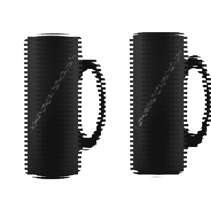 Flute Blueprint Musician Marching Band Coffee Mug