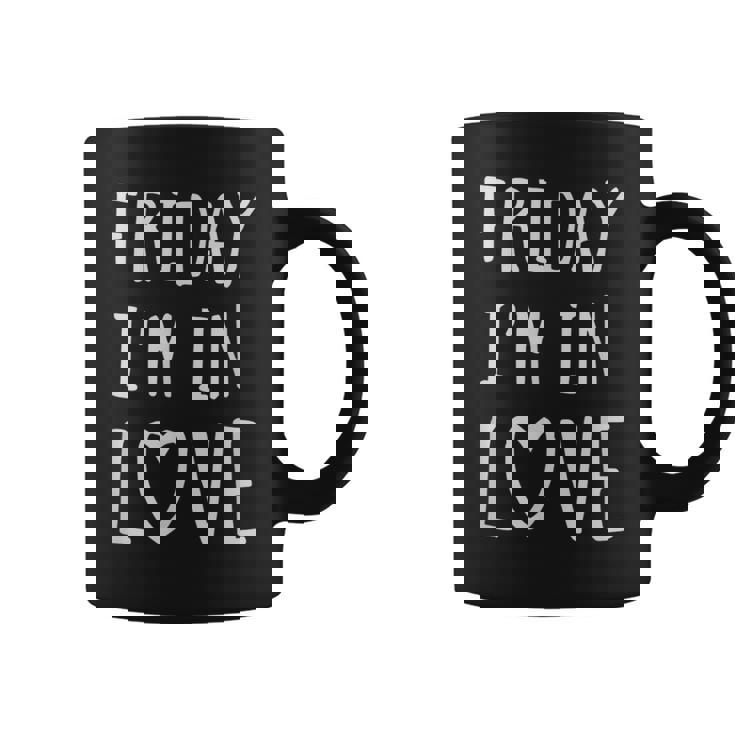 Friday I'm In Love Love デザイン、ハート コーヒーマグ