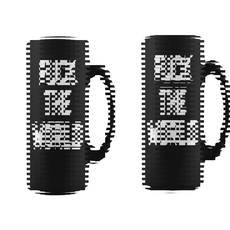 Fuck The World 面白いことわざ 皮肉なかわいいクールなノベルティ コーヒーマグ