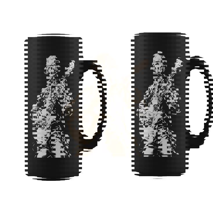 Fun George Washington Electric Guitar Rock Musician Coffee Mug