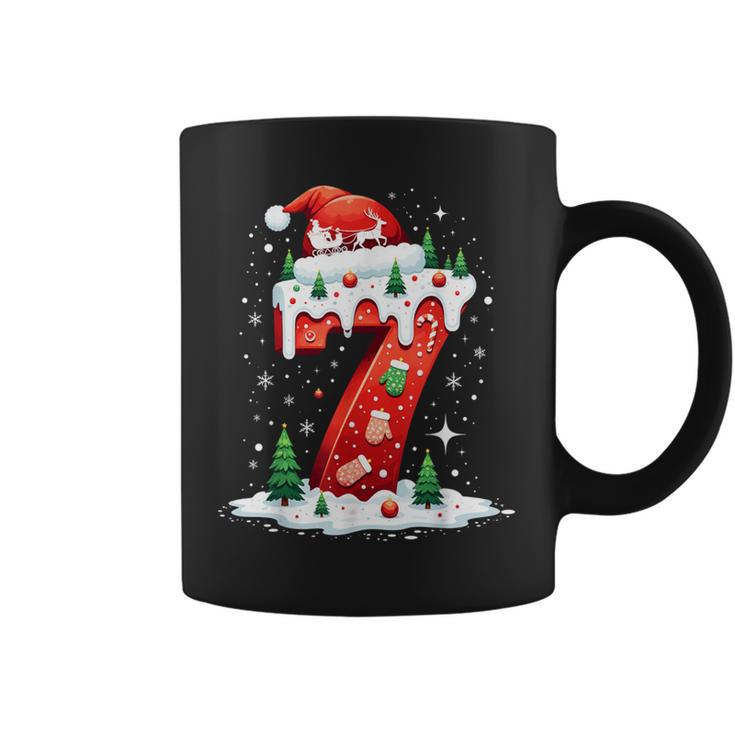 Fun Six Seven 6 7 Meme Couples Pajamas Christmas Tree Lights Coffee Mug