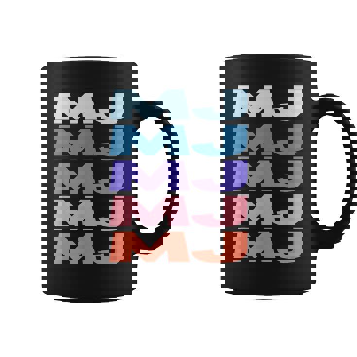 Modern Repeated Text Mj コーヒーマグ